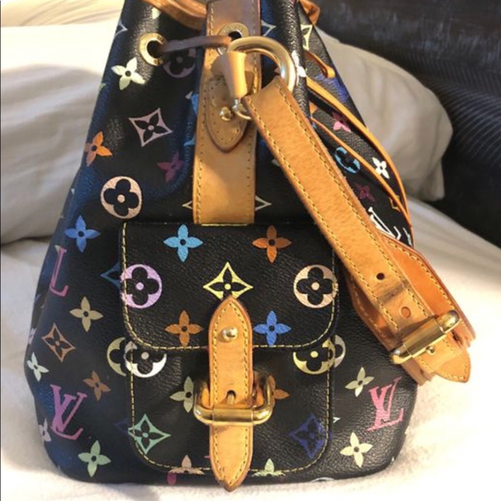 Louis Vuitton black multicolor petit noé handbag - Picture 3 of 8